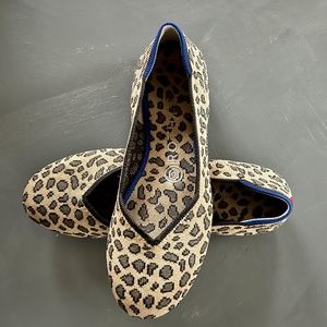 Rothy’s The Flat in Little Cat leopard print size 6.5
